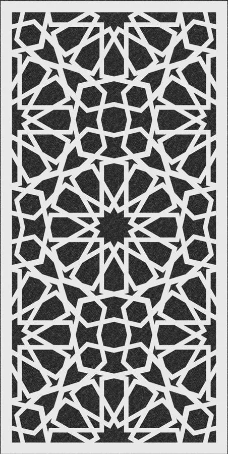 Geometric Islamic star jali panel
